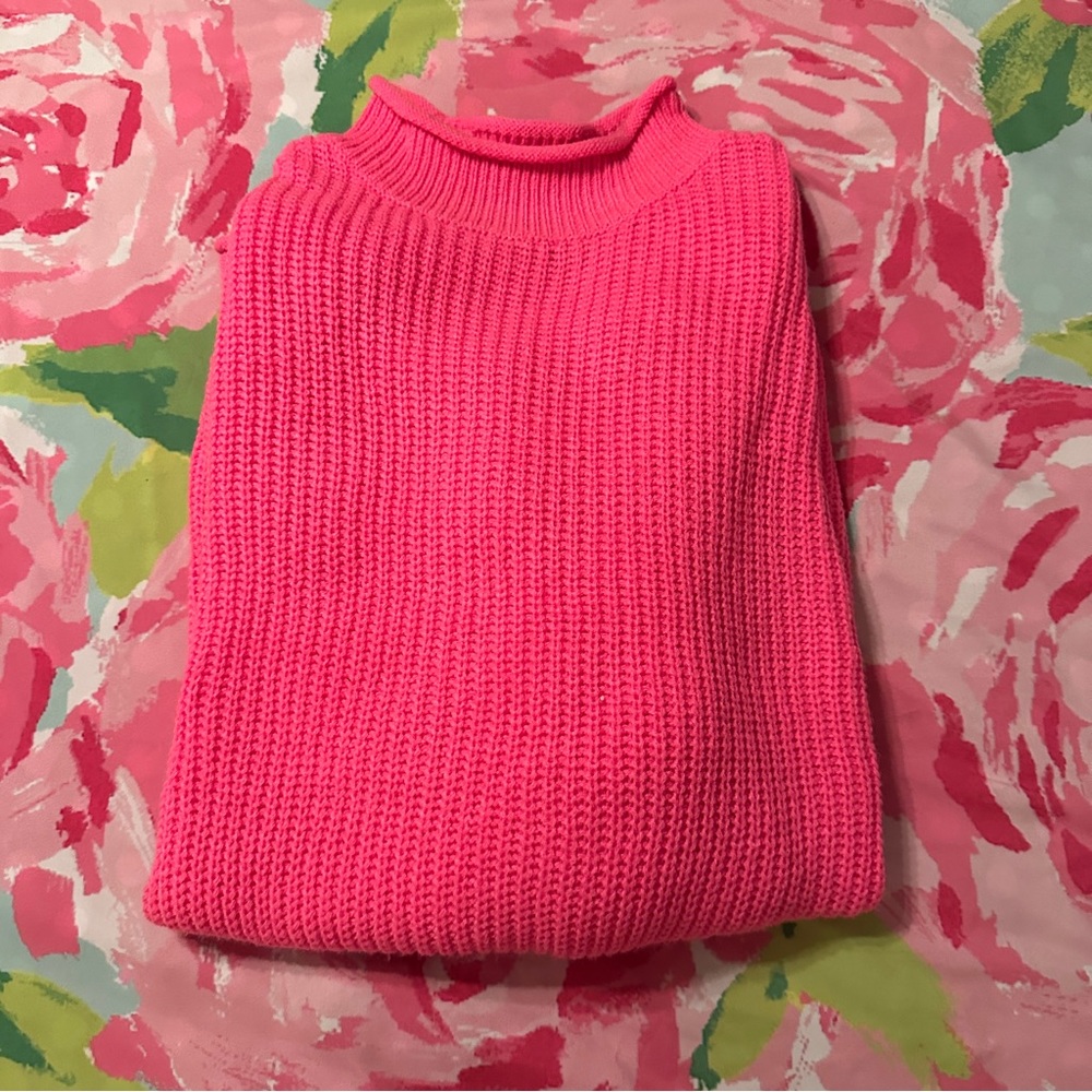 Pretty pink turtleneck sweater